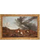 Scontro tra cavallerie europee by Georg Philipp Rugendas the Elder, oil on canvas, offered Nov 2025