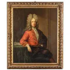 Jonathan Richardson, Ritratto di Henry Saint-John Bolingbroke (secondo etichetta sul telaio), oil on canvas