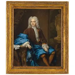 Constantijn Netscher, Ritratto di Eines Herrn / Firmato Const Netscher in basso a destra, oil on canvas