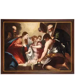 Antonio Zanchi, Adorazione dei pastori, oil on canvas
