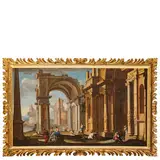 Francesco Battaglioli, Capriccio architettonico, oil on canvas