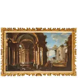 Francesco Battaglioli, Capriccio architettonico, oil on canvas