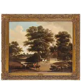 Pieter van Asch, Paesaggio con figure, oil on canvas