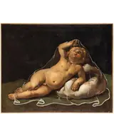Isidoro Bianchi, Putto che gioca con un velo, oil on canvas
