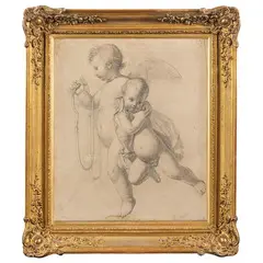 Francesco Podesti, Putti, pencil on paper