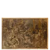 Strage degli innocenti by Giovanni Raffaele Badaracco, oil on canvas, offered Nov 2025