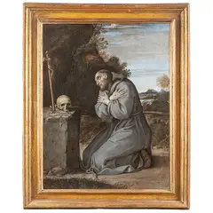 Antonio Carracci, San Francesco, oil on canvas