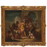 Mauro Picenardi, Presentazione della testa di Pompeo a Cesare, oil on canvas