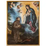 Francesco Curradi, La Madonna con il Bambino che appare a / San Francesco / Firmato in basso a sinistra: Franc. Curradi P. 1614