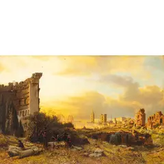 Albert Arnz, Dusseldorf, 1832 - 1914 / Veduta di Roma / Firmato Alb Arnz in basso a destra, oil on canvas