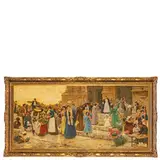 Pio Joris, Roma, 1843 - 1921 / La festa di San Giovanni / Firmato P Joris Roma in basso a destra, San Giovanni, Roma giugno 94 a sinistra, oil on canvas