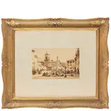 Achille Vianelli, Porto Maurizio, 1803 - Benevento, 1894 / Mercato di Benevento / Firmato Vianelli in basso a sinistra, Benevento 25 giugno 1840 a destra