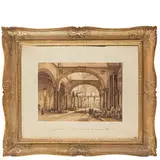 Achille Vianelli, Porto Maurizio, 1803 - Benevento, 1894 / Tempio dedicato a San Nicola nella citta di Bari, Regno di Napoli / Firmato Vianelli San Nicola di Bari 1840 in basso a sinistra