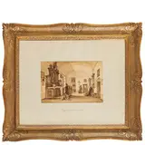 Achille Vianelli, Porto Maurizio, 1803 - Benevento, 1894 / Cappuccini nella sacrestia / Firmato Vianelli in basso a destra, iscrizione Sacrestia di Capuccini di Cava, 19 luglio 1840 a sinistra