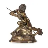 Vincenzo Gemito, Napoli, 1852 - 1929 / Pescatorello / Firmato Gemito e timbro della fonderia Gemito Napoli sul retro, Scultura in argento