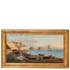 Gabriele Carelli, Napoli, 1820 - Londra, 1900 / Napoli, Via del Chiatamone / Firmato Gab Carelli, Napoli 67 in basso a sinistra, oil on canvas