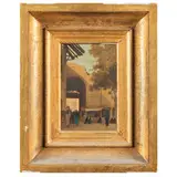 Théodore Frère, Parigi, 1814 - 1886 / Ingresso di un bazar orientale / Firmato Th Frère in basso a destra, oil on tavoletta