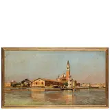 Friedrich Nerly, Erfurt, 1842 - Venezia, 1919 / Venezia, isola di San Giorgio / Firmato Nerly in basso a sinistra