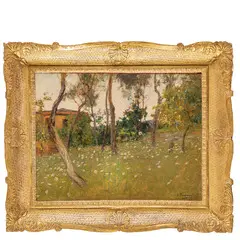 Livorno, 1851 - Firenze, 1933 / Paesaggio fiorito / Firmato A Tommasi in basso a destra by Adolfo Tommasi, oil on panel, offered Nov 2025