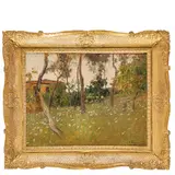 Adolfo Tommasi, Livorno, 1851 - Firenze, 1933 / Paesaggio fiorito / Firmato A Tommasi in basso a destra, oil on panel