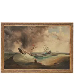 Francia, 1826 - Tasmania, 1925 / Velieri in tempesta / Firmato Forrest e datato 1863 in basso a destra by Haughton Forrest, oil on canvas, offered Nov 2025