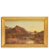 Alfred de Breanski, 1852 - 1928 / Nel Trossachs al calar della sera / Firmato Alfred De Breanski in basso a sinistra, oil on canvas