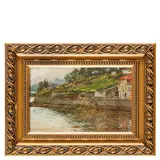 Pietro Fragiacomo, Trieste, 1856 - Venezia, 1922 / Paesaggio fluviale / Firmato P Fragiacomo in basso a sinistra, oil on panel