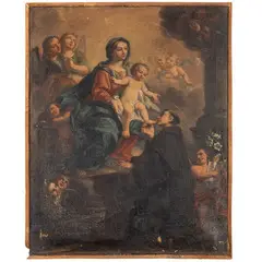 Madonna con il Bambino e San Domenico by Francesco Campora, oil on canvas, offered Oct 2025