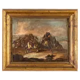 Francesco Simonini, Scena di battaglia, oil on canvas
