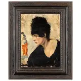 Flavio Giosi, Attivo a Roma nel XX secolo / Ritratto femminile / Firmato Flavio Giosi in basso a sinistra, oil on cardboard