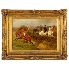 John Sturgess, Londra, 1864 - 1903 / Fantini a cavallo / Firmato Jh Sturgess e datato 85 in basso a destra, oil on canvas