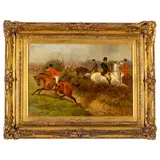 John Sturgess, Londra, 1864 - 1903 / Fantini a cavallo / Firmato Jh Sturgess e datato 85 in basso a destra, oil on canvas