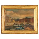 Achille Sdruscia, Roma 1910 - 1992 / Ponte sul Tevere / Firmato A Sdruscia in basso a destra