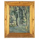 Emilio Borsa, Milano, 1857 - Monza, 1931 / Il parco di Monza / Firmato Emilio Borsa in basso a sinistra, oil on panel