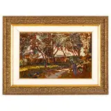 Giuseppe Sacheri, Genova, 1863 - Pianfei, 1950 / Paesaggio autunnale / Firmato G Sacheri in alto a sinistra