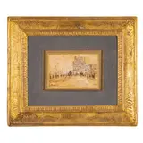 Pietro Scoppetta, Amalfi, 1863 - Napoli, 1920 / Boulevard a Parigi / Firmato P Scoppetta in basso a sinistra, oil on cardboard