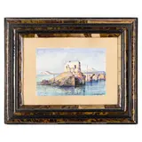 Consalvo Carelli, Napoli, 1818 - 1910 / Ponti di Caligola a Pozzuoli / Firmato Consalvo Carelli in basso a sinistra, titolo in basso a destra