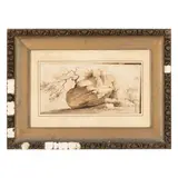 Salvatore Fergola, Napoli, 1799 - 1874 / Paesaggio con roccia e arbusti / Firmato S Fergola in basso a destra