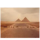 Richard Misrach, 'Road Blockade and Pyramids', 1989, Chromogenic print