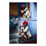 Steve McCurry, Men on Steps, Jodhpur, India, 1996, Silver dye bleach print