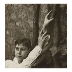 Louise Dahl-Wolfe, Carson McCullers, Paris (for 'Harper's Bazaar'), 1940, Gelatin silver print; annotated 'Paris' in ink and the photographer's '58 West 57th Street' credit stamp on the reverse