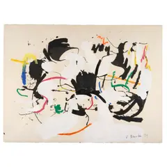James Brooks, Untitled, 1977, oil, acrylic, crayon and brush and ink on paper