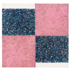 Howard Mehring, #20 (Pink/Blue Grid), 1961, magna on canvas