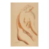 Alexander Archipenko, Red Dust Finger Drawing of a Nude