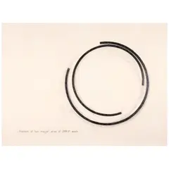 Bernar Venet, Position of two major arcs of 299.5° each, 1979, graphite and collage on paper