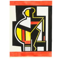 Sherrie Levine, After Fernand Léger B, 1983, watercolor, ink and graphite on paper