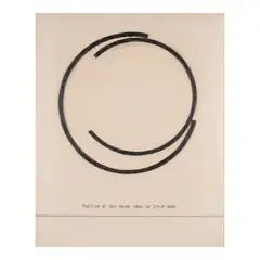 Bernar Venet, Position of Two Major Arcs of 271.5° Each, 1978-1979, graphite and collage on paper