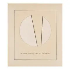 Bernar Venet, Two Chords of Subtending Arcs of 173° and 130°, 1978-1979, acrylic, felt-tip marker, graphite and collage on paper