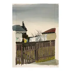 James Torlakson, Oakland Laundry, 1974, watercolor and graphite on paper