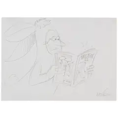 Maurizio Cattelan, Comic Strip (In collaboration with Manfrin), 1995, graphite on paper